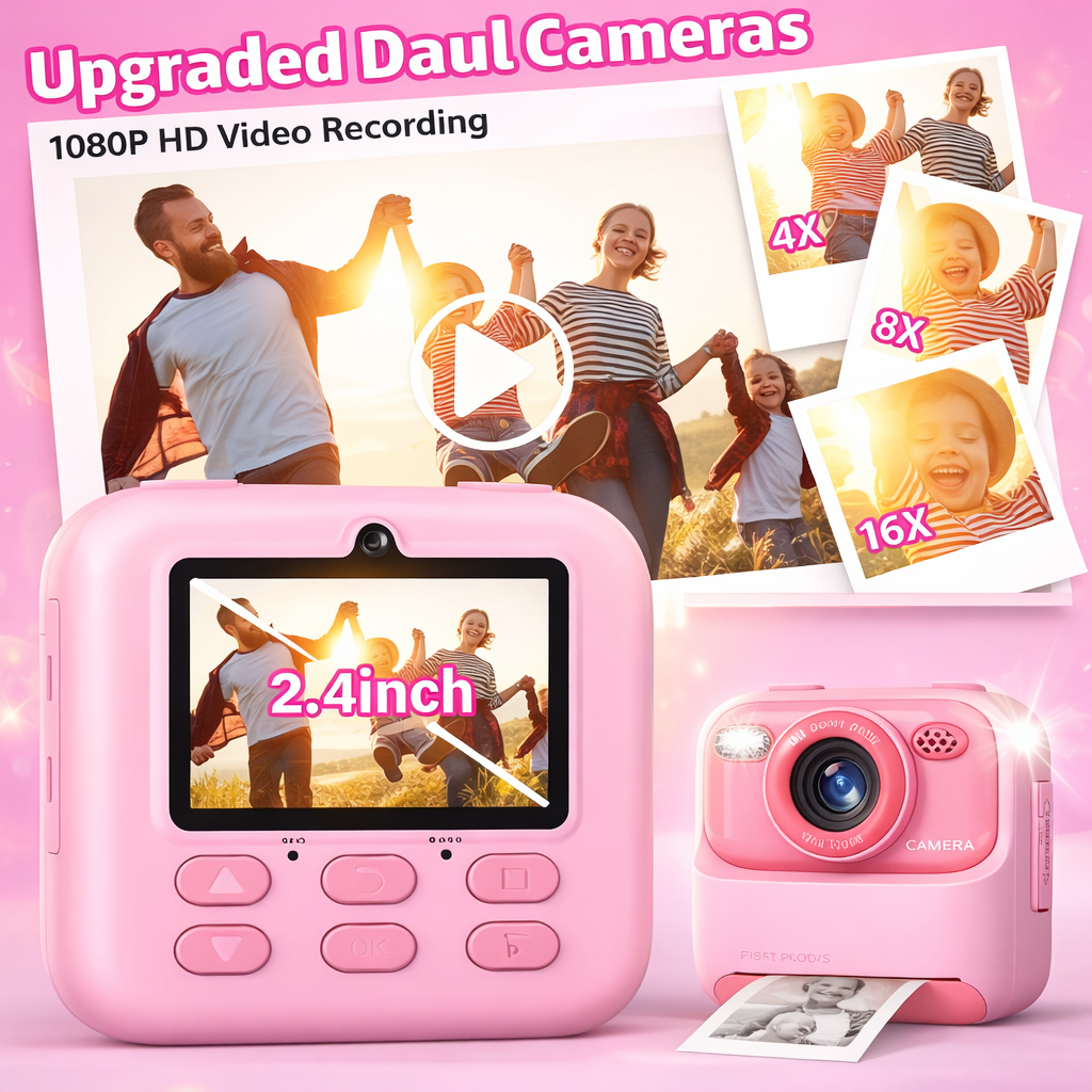 PHAEVOX™ SnapPrint Camera — Instant Print Camera for Kids | Snap, Print & Keep