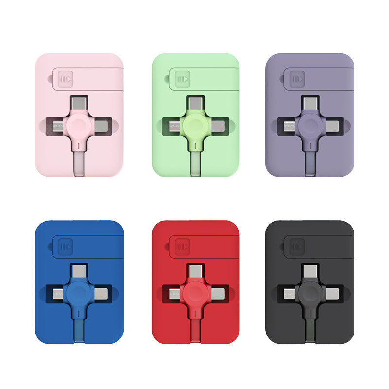 PHAEVOX™ 4-in-1 Retractable Cable — One Cable for Every Device, Zero Clutter