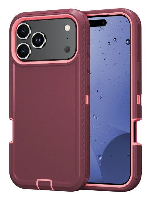 PHAEVOX™ StandGuard Case — Dual-Layer Shockproof iPhone Case with Built-In Kickstand | iPhone 17 Series | 20 Colors