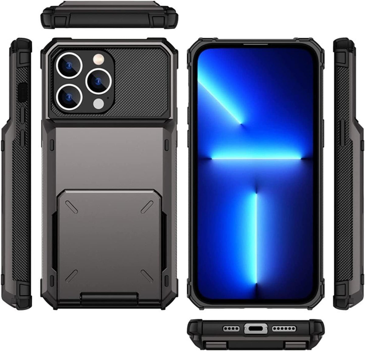 PHAEVOX™ FlipVault — Hidden Card Slot Case | 7 Colors