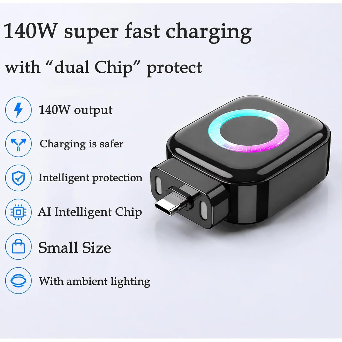 PHAEVOX™ X01 Charge Separator — 120W USB-C Auto-Disconnect Cable
