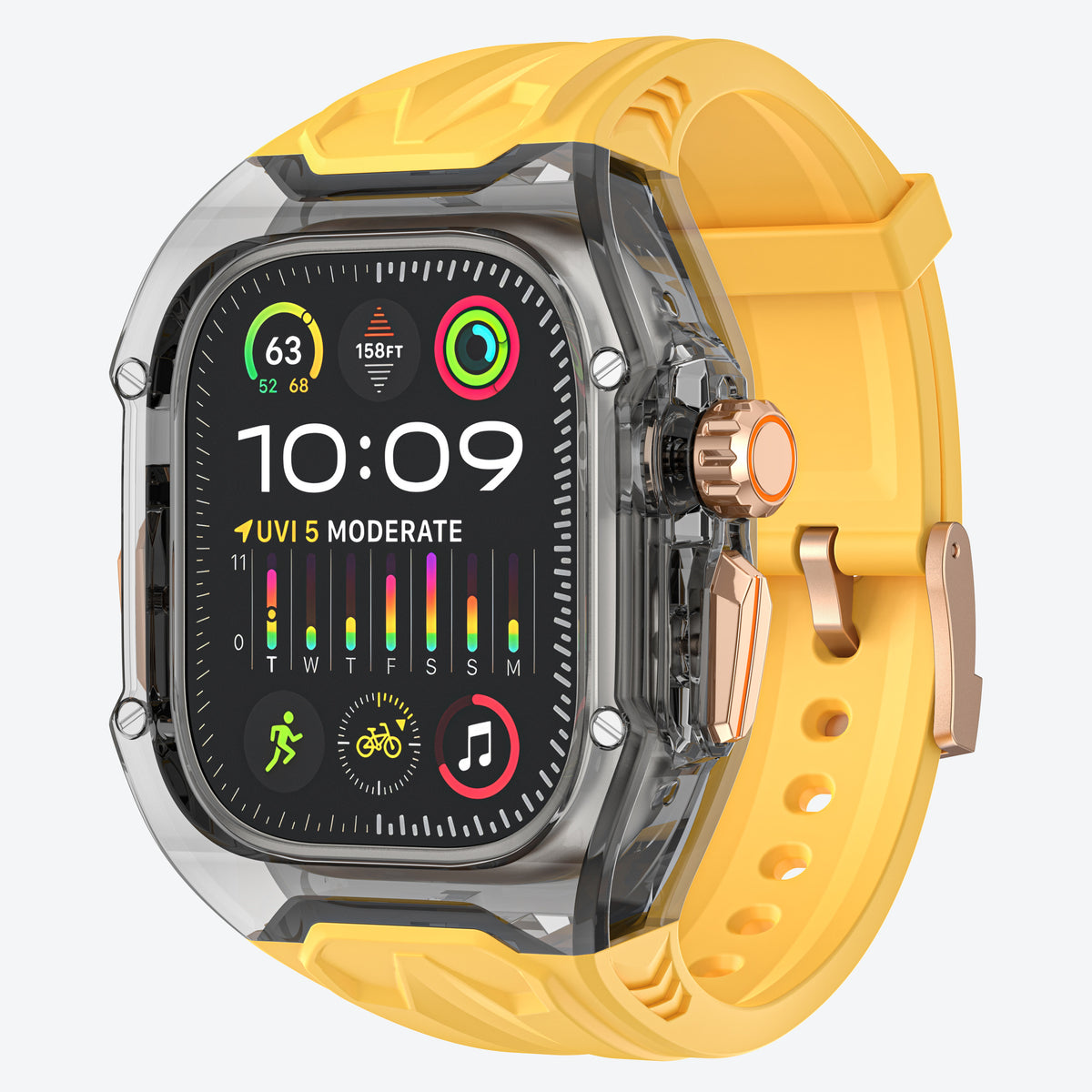 PHAEVOX™ RuggedSport Watch Case & Band — Transparent Apple Watch Case