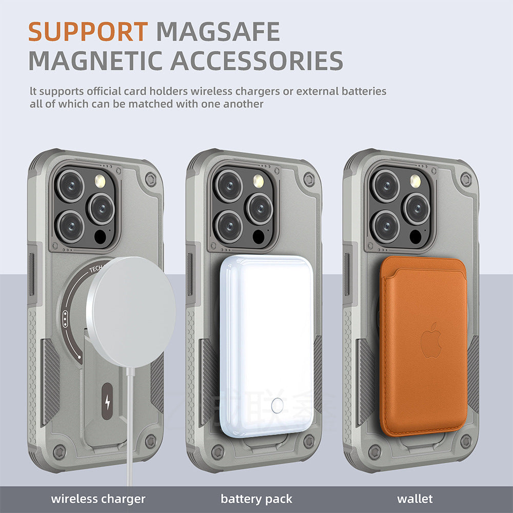 PHAEVOX MagArmor Pro — Military-Grade MagSafe iPhone Case | Shockproof, Heat Dissipation | iPhone 11–15 | 7 Colors
