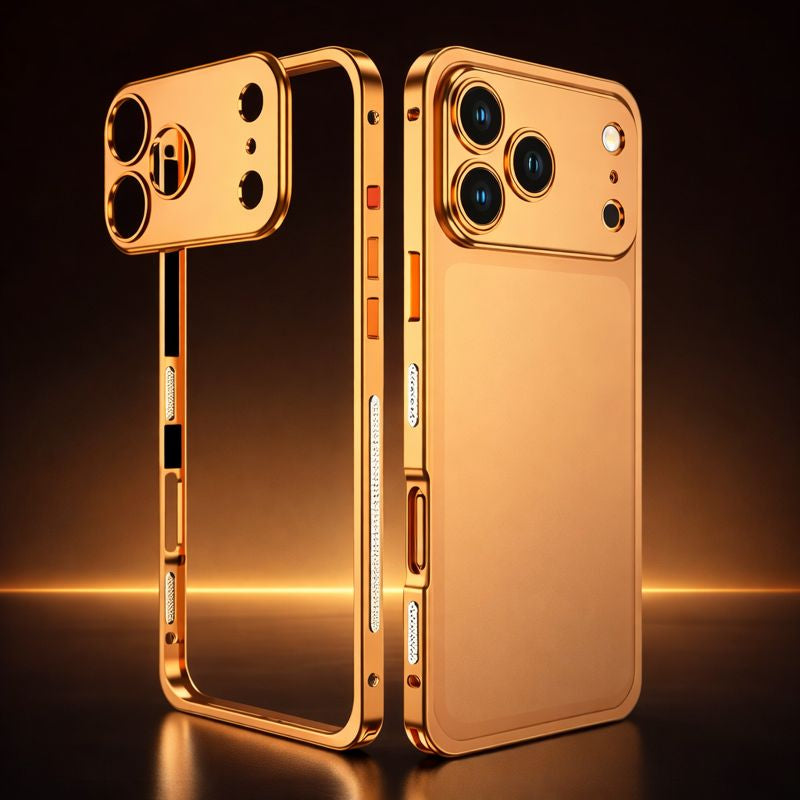 PHAEVOX AirFrame Magnetic Case — Ultra-Slim Aluminum Metal Frame iPhone Case | Magnetic Snap-On | Open Cooling Design | iPhone 12–17