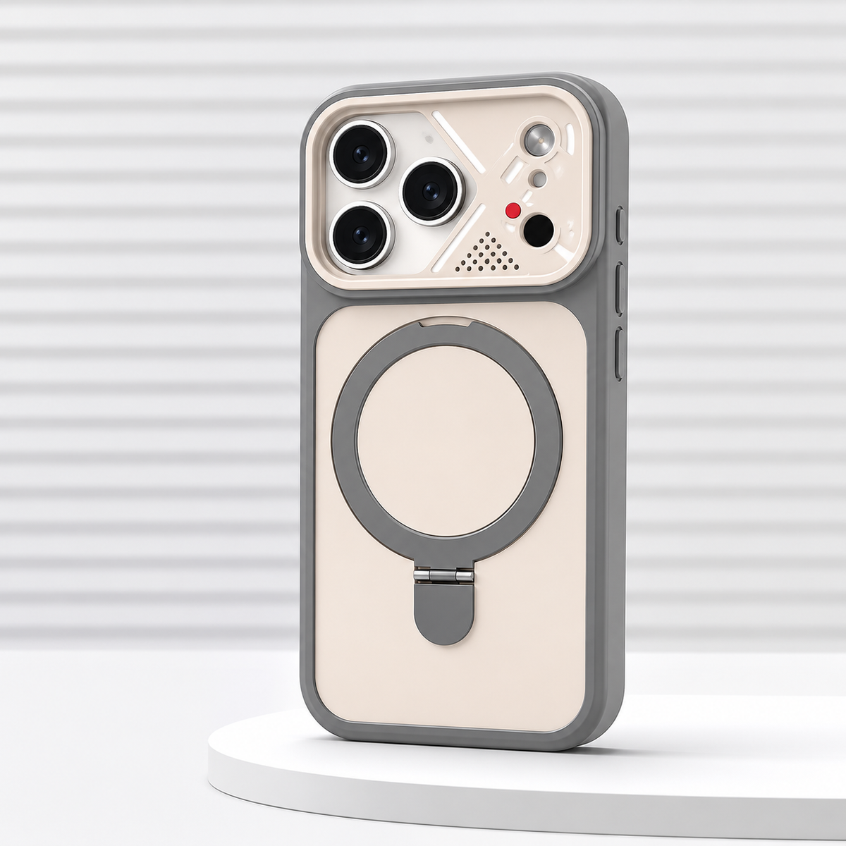 PHAEVOX™ LensGuard Pro — Transforming iPhone Case with Magnetic Stand