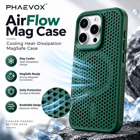 PHAEVOX™ AirFlow Mag — The MagSafe iPhone Case Built to Fight Heat Buildup