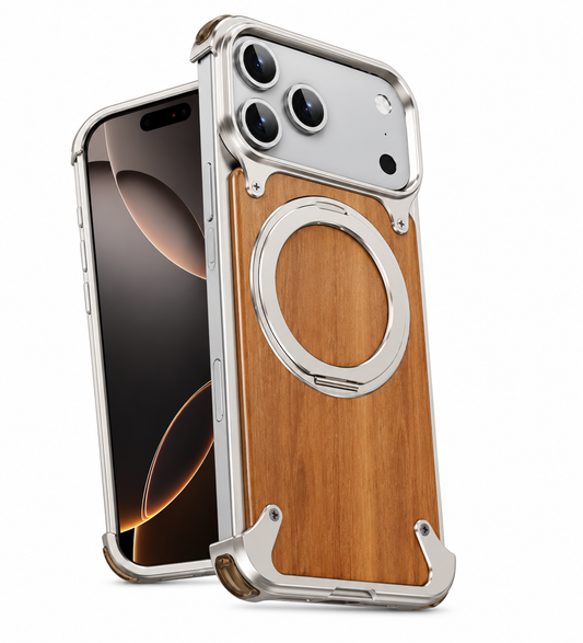 PHAEVOX™ StandCore Metal Case — Hidden Kickstand MagSafe iPhone 17 Case | Shockproof | iPhone 17 Pro, Pro Max