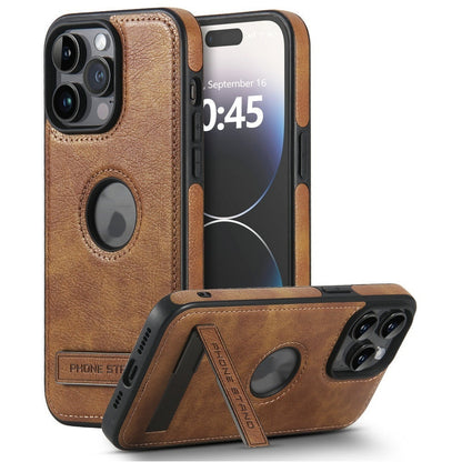 PHAEVOX™ Leather Wallet iPhone Case — Kickstand, Card Holder, MagSafe-Compatible, iPhone 12–15