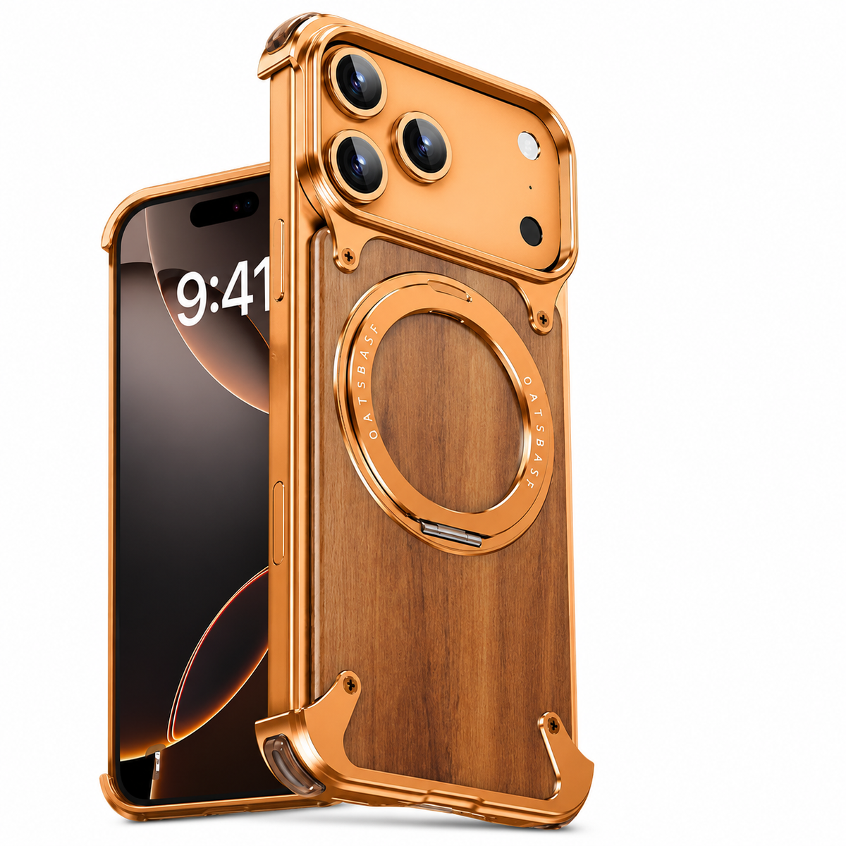 PHAEVOX™ StandCore Metal Case — Hidden Kickstand MagSafe iPhone 17 Case | Shockproof | iPhone 17 Pro, Pro Max