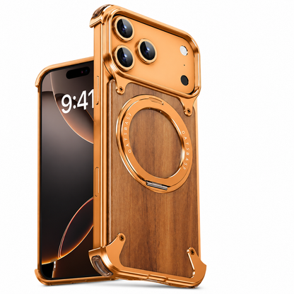 PHAEVOX™ StandCore Metal Case — Hidden Kickstand MagSafe iPhone 17 Case | Shockproof | iPhone 17 Pro, Pro Max