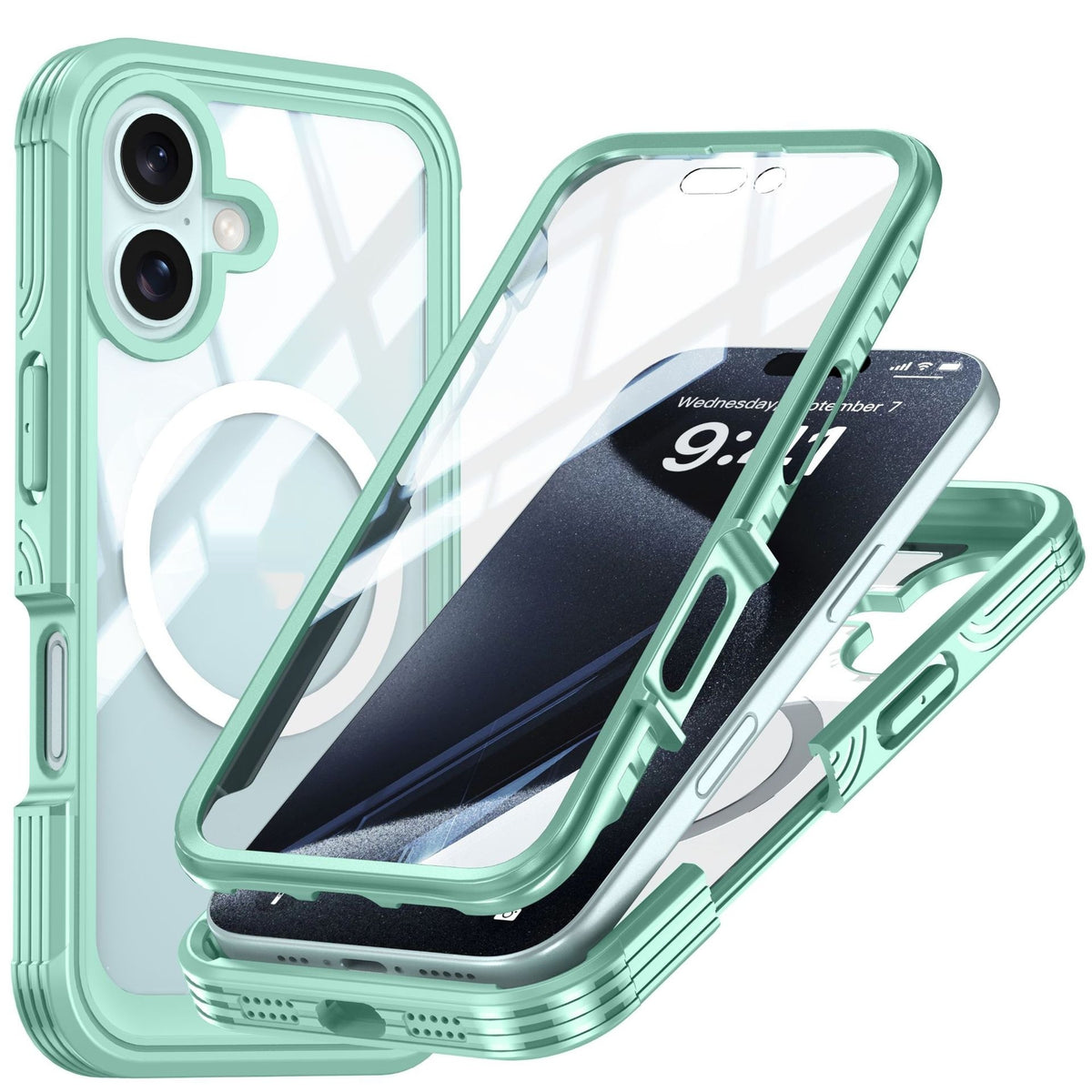 PHAEVOX™ MagClear Case — Clear MagSafe iPhone Case with Shockproof Hybrid Protection | iPhone 16 Series