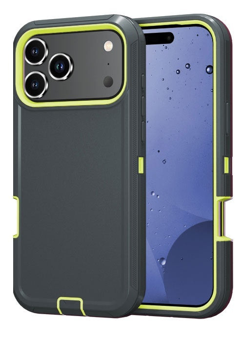 PHAEVOX™ StandGuard Case — Dual-Layer Shockproof iPhone Case with Built-In Kickstand | iPhone 17 Series | 20 Colors