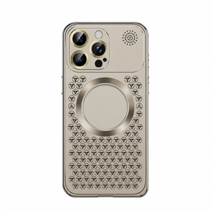 PHAEVOX™ TitanScent Case — Metal Mesh MagSafe Aromatherapy