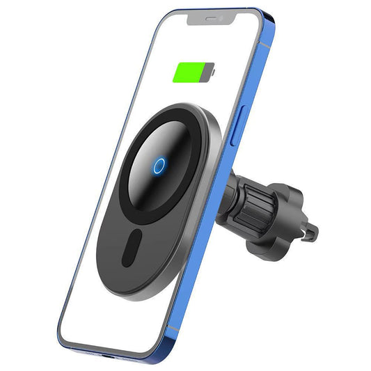 PHAEVOX™ Magnetic Wireless Charging Stand — 15W Fast Charge, Qi Compatible, MagSafe-Ready