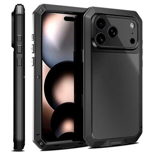 PHAEVOX™ AlloyArmor — Military-Grade Metal Drop Protection iPhone Case | Shockproof Aluminum | MagSafe Compatible