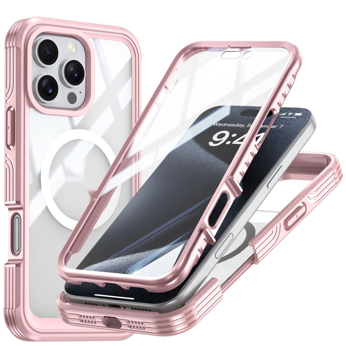 PHAEVOX™ MagClear Case — Clear MagSafe iPhone Case with Shockproof Hybrid Protection | iPhone 16 Series