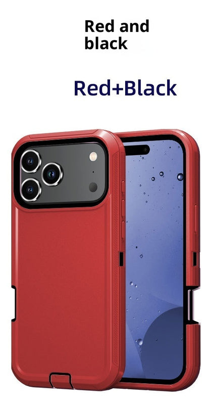 PHAEVOX™ StandGuard Case — Dual-Layer Shockproof iPhone Case with Built-In Kickstand | iPhone 17 Series | 20 Colors