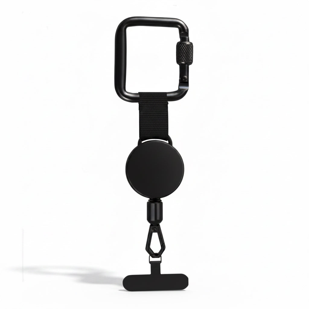 PHAEVOX™ Retractable Clip Pro — Phone Lanyard Strap with Metal Buckle | Alloy Clip