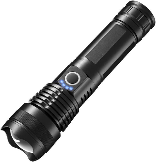 PHAEVOX™ Tactical LED Flashlight — USB Rechargeable, 5 Modes, Military-Grade Aluminum