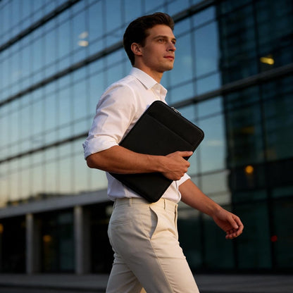 PHAEVOX™ SlimShield Sleeve — Canvas Laptop Sleeve | Shockproof | 11–16 Inch | 4 Colors
