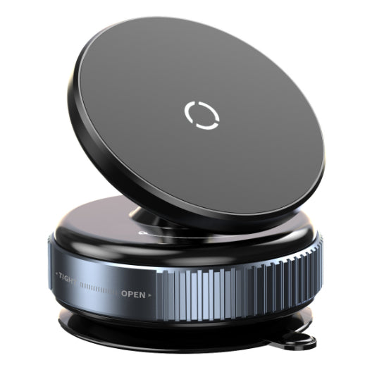 PHAEVOX™ VacuMount Elite — Premium Aluminum Magnetic Vacuum Car Phone Holder | 360° Anti-Shake Mount