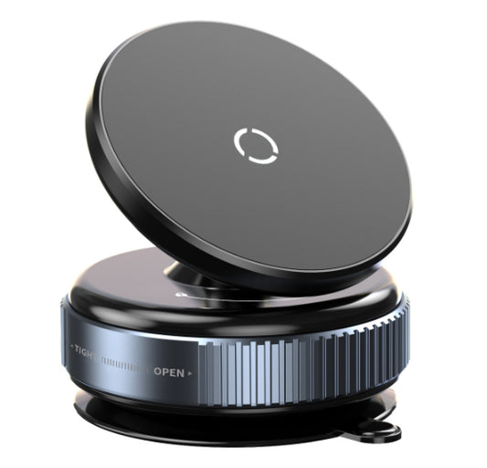 PHAEVOX™ VacuMount Elite — Premium Aluminum Magnetic Vacuum Car Phone Holder | 360° Anti-Shake Mount