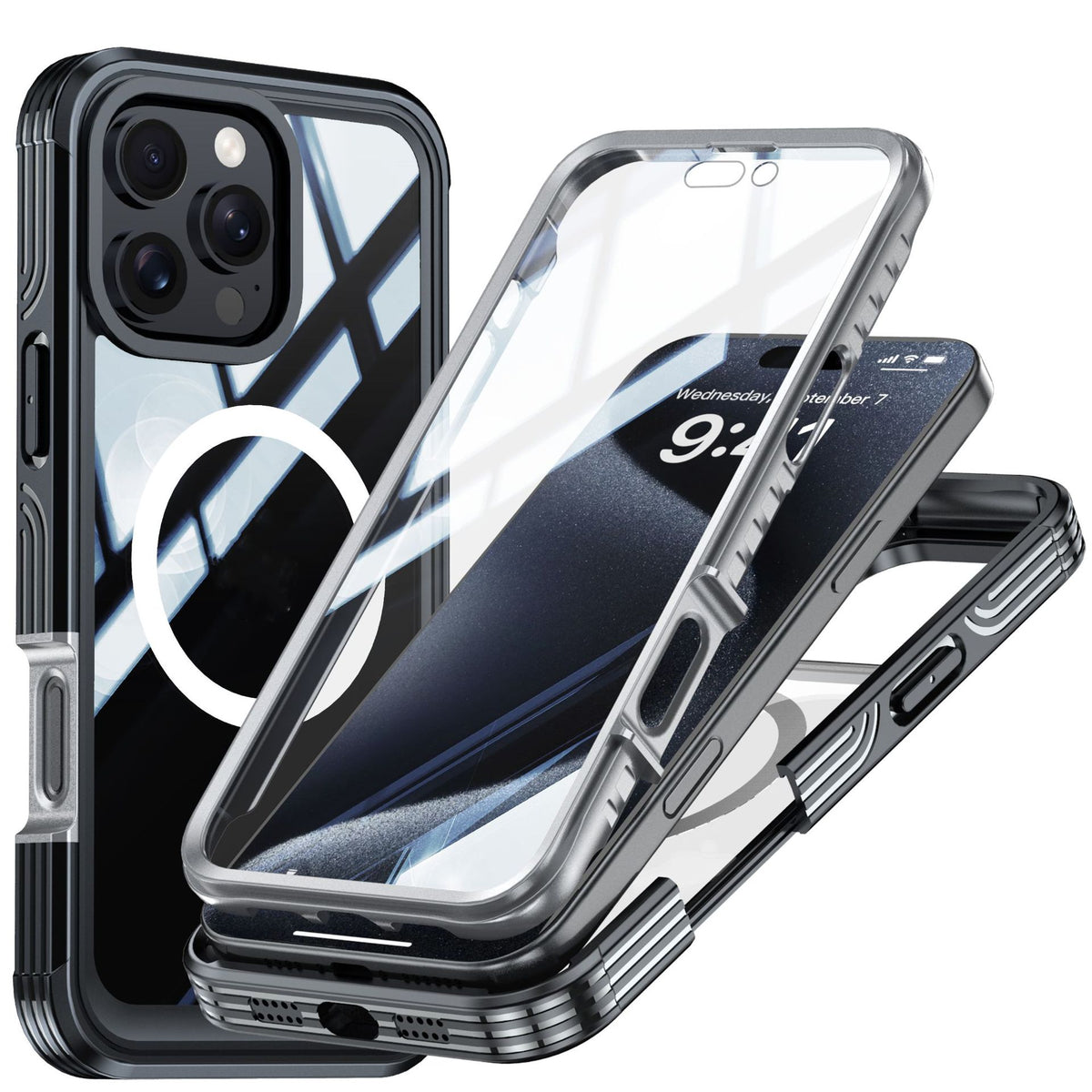 PHAEVOX™ MagClear Case — Clear MagSafe iPhone Case with Shockproof Hybrid Protection | iPhone 16 Series