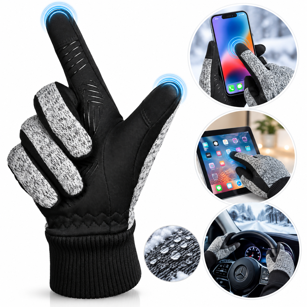 PHAEVOX™ ThermoGrip — 3M Thinsulate Winter Gloves | Touchscreen Compatible | Running & Cycling | S–2XL