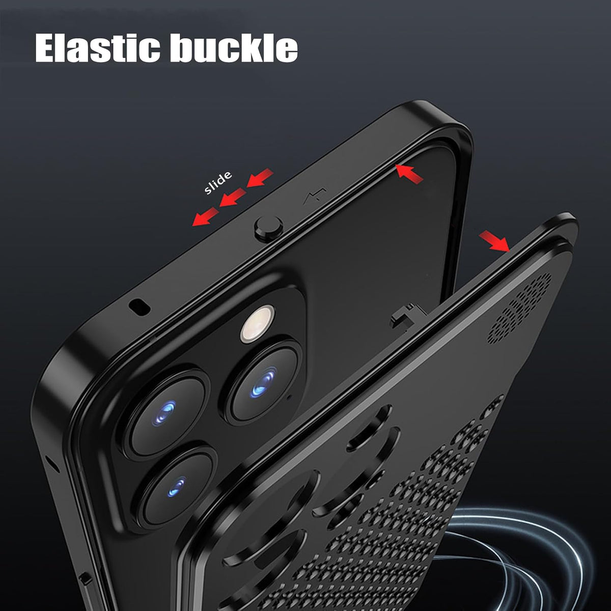 PHAEVOX™ TitanCase — Aluminum Metal iPhone Case | CNC-Machined | Titanium Finish | iPhone 12–16 Pro Max