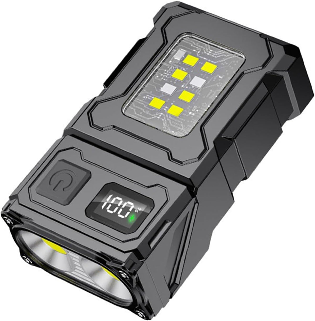 PHAEVOX™ Mini Keychain Flashlight — USB-C Rechargeable, Dual Light Source, Outdoor Ready