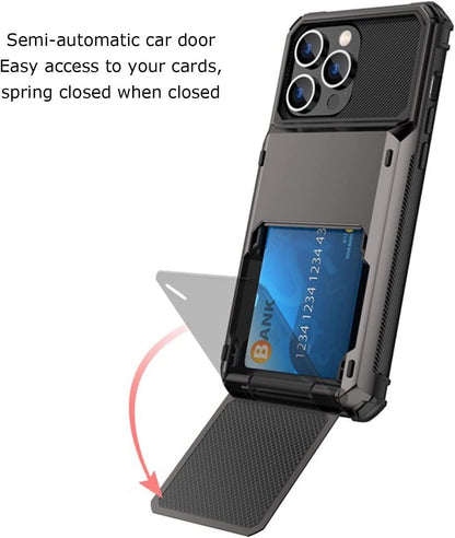 PHAEVOX™ FlipVault — Hidden Card Slot Case | 7 Colors