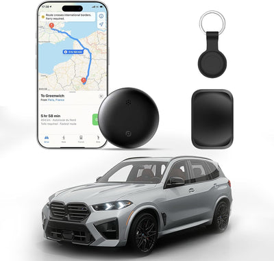 PHAEVOX™ TrackTag Pro — Waterproof Bluetooth Item Tracker | Anti-Loss GPS Locator | Black & White