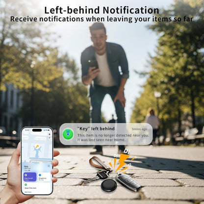 PHAEVOX™ TrackTag Pro — Waterproof Bluetooth Item Tracker | Anti-Loss GPS Locator | Black & White