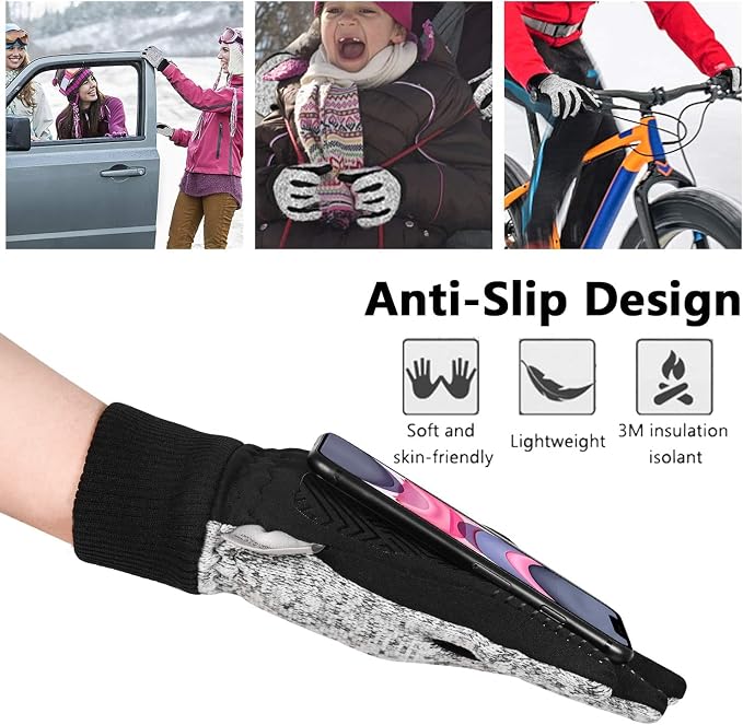 PHAEVOX™ ThermoGrip — 3M Thinsulate Winter Gloves | Touchscreen Compatible | Running & Cycling | S–2XL