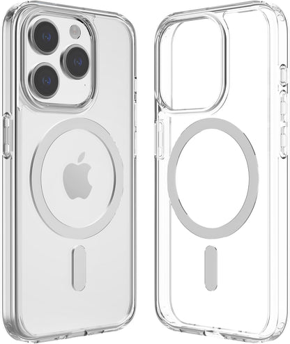 PHAEVOX™ Magnetic Transparent iPhone Case — 2-in-1 Acrylic MagSafe-Compatible Cover