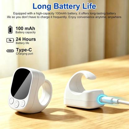 PHAEVOX™ RingControl — Touchscreen Ring Remote | E-Book Page Turner