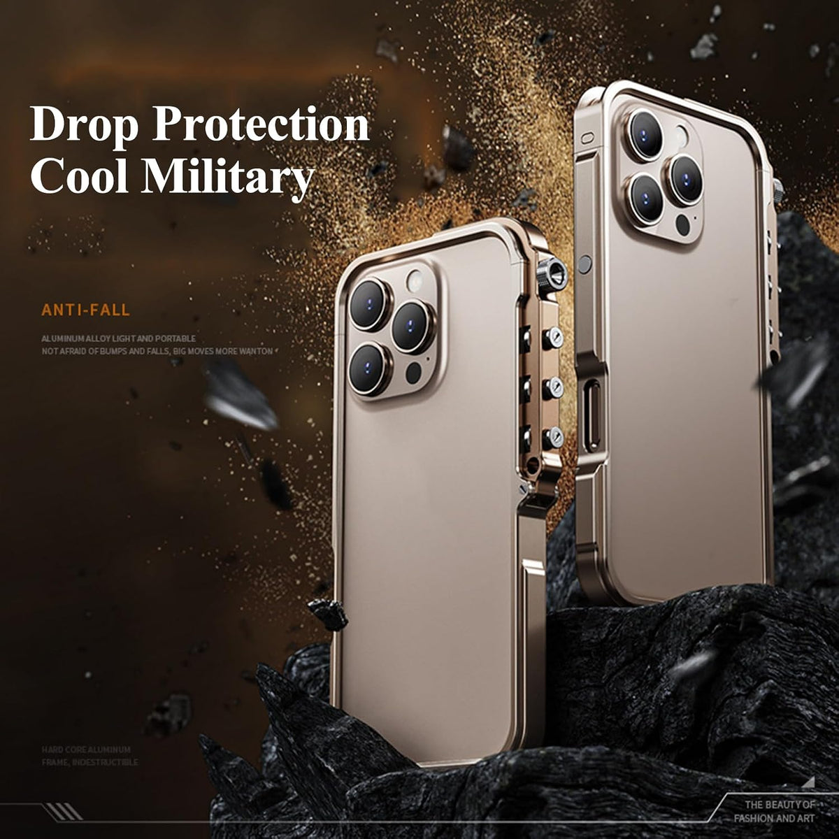 PHAEVOX™ FrameShield Metal — Aluminum Alloy Border iPhone Case