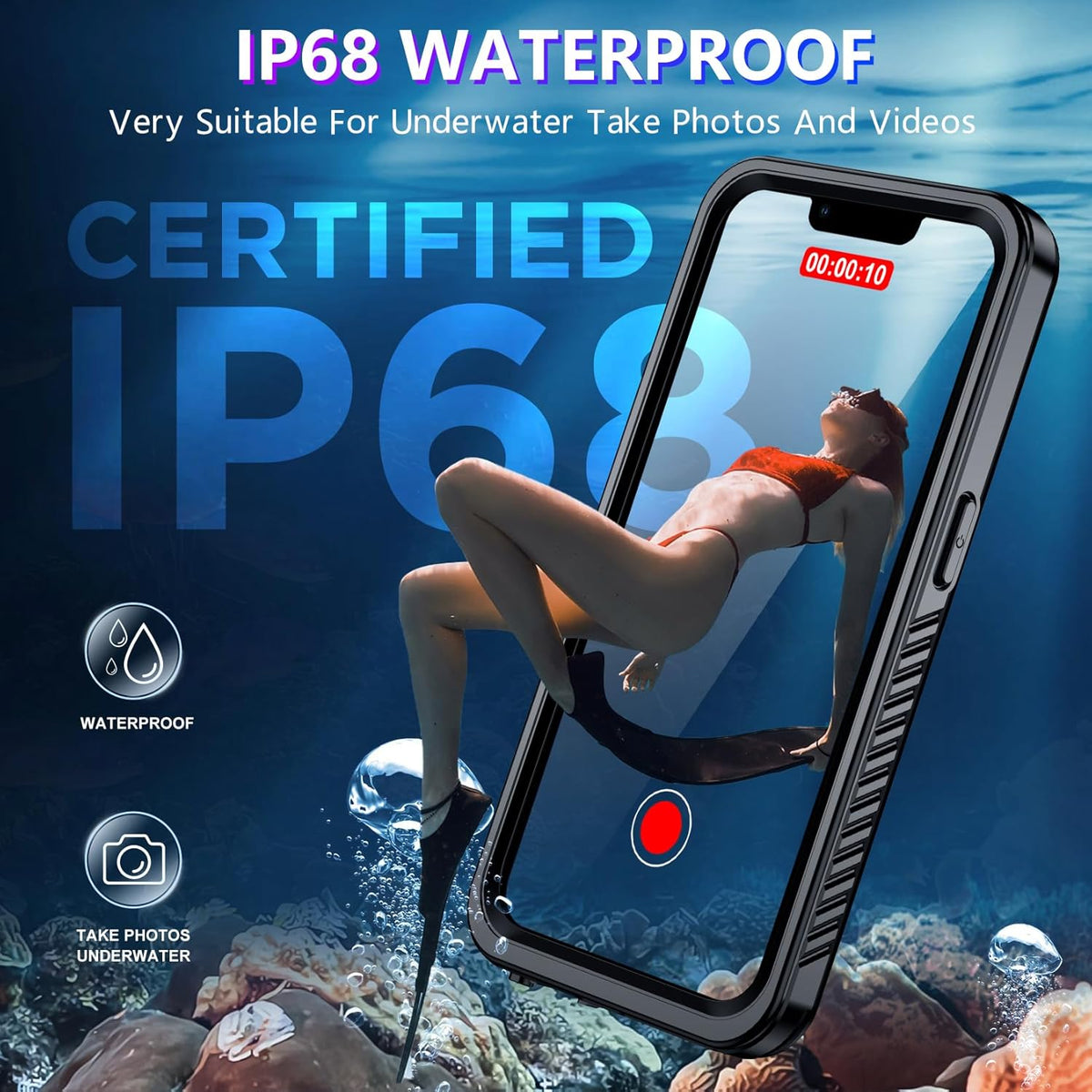 PHAEVOX™ WaterShield Pro — Waterproof Rugged iPhone Case