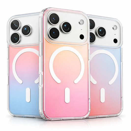 PHAEVOX AuraGlow Mag Case — Iridescent Laser Gradient MagSafe iPhone 17 Case | Shockproof, Slim | iPhone 17, Air, Pro, Pro Max