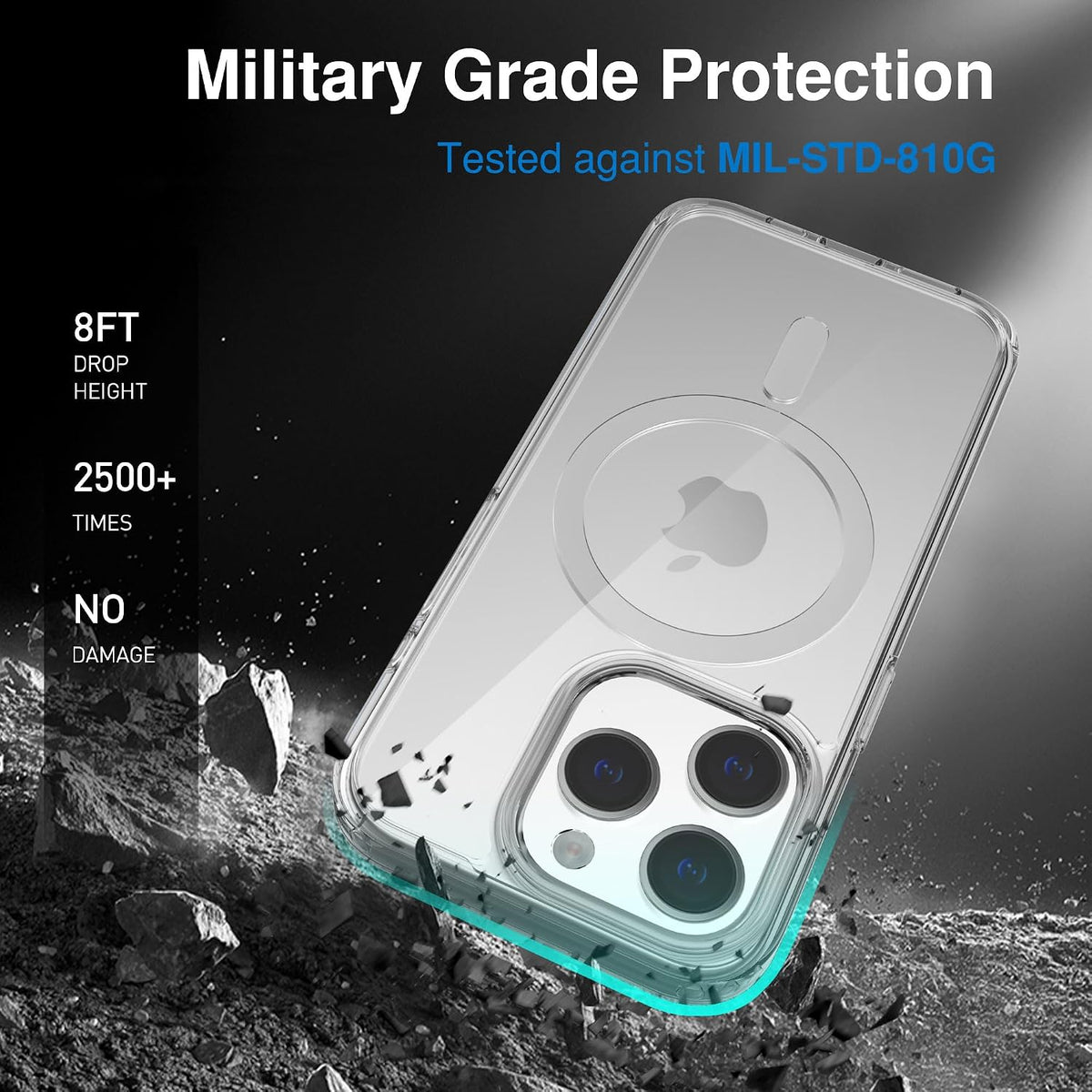 PHAEVOX™ Magnetic Transparent iPhone Case — 2-in-1 Acrylic MagSafe-Compatible Cover