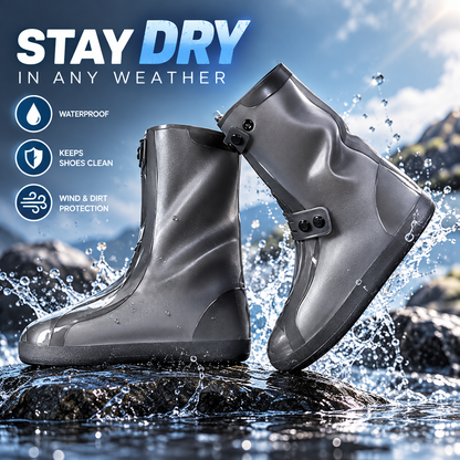 PHAEVOX™ RainShield — Silicone Waterproof Shoe Covers | Anti-Skid | Unisex | M–2XL | Dark Grey, Sky Blue, White & Yellow