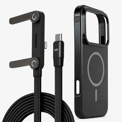 PHAEVOX™ Magnetic Metal Case & PowerStand Cable — 240W