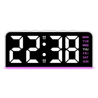 PHAEVOX™ GlowClock — LED Digital Alarm Clock | Dual-Mode, Ambient Night Light, Ultra-Clear Display