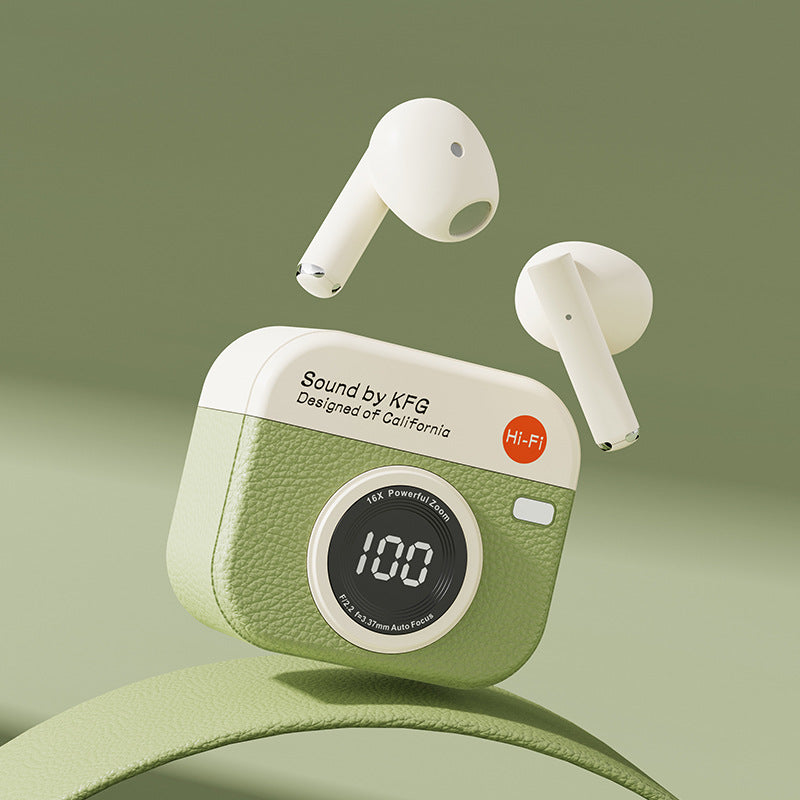 PHAEVOX™ Q86 Retro Earphones — Art Digital Display Wireless In-Ear