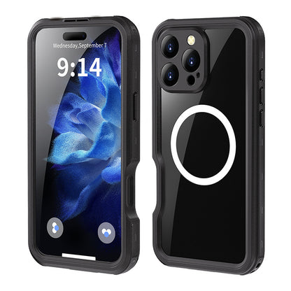 PHAEVOX™ Waterproof MagSafe Case — IP68 Clear iPhone Protection for Any Condition