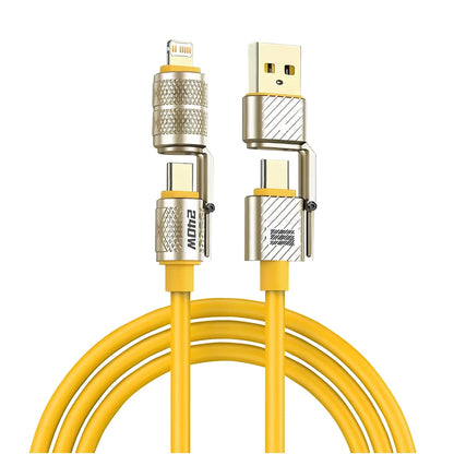 PHAEVOX™ 4-in-1 Fast Charging Cable — 100W/120W Multi-Interface USB-C, Lightning & More