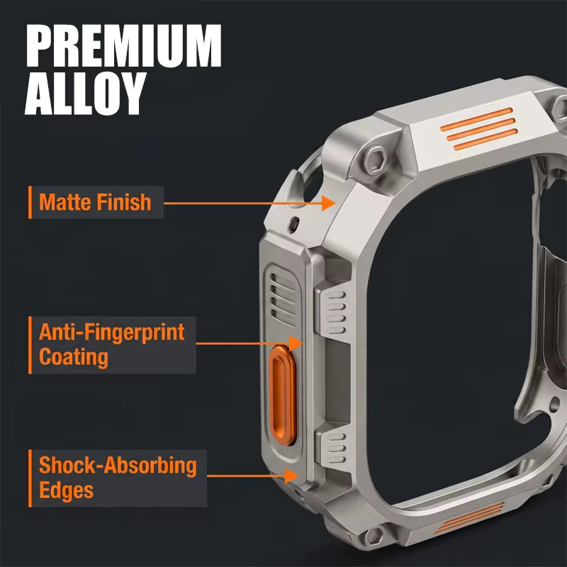 PHAEVOX™ ArmorWatch Ultra — Titanium Metal Case for Apple Watch