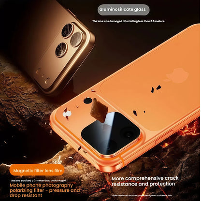 PHAEVOX™ ARShield — Anti-Glare AR Screen Protector for iPhone 17 Pro & Pro Max | Magnetic | Silver, Orange, Blue