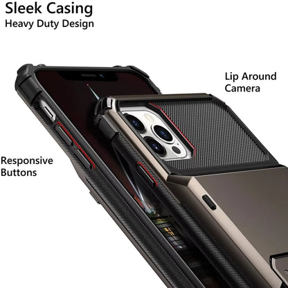 PHAEVOX™ FlipVault — Hidden Card Slot Case | 7 Colors