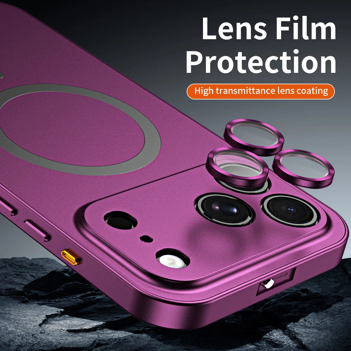 PHAEVOX™ MagFrame Pro — MagSafe Aluminum Alloy Frame iPhone Case | PC Back | 8 Colors | iPhone 13–18 Series